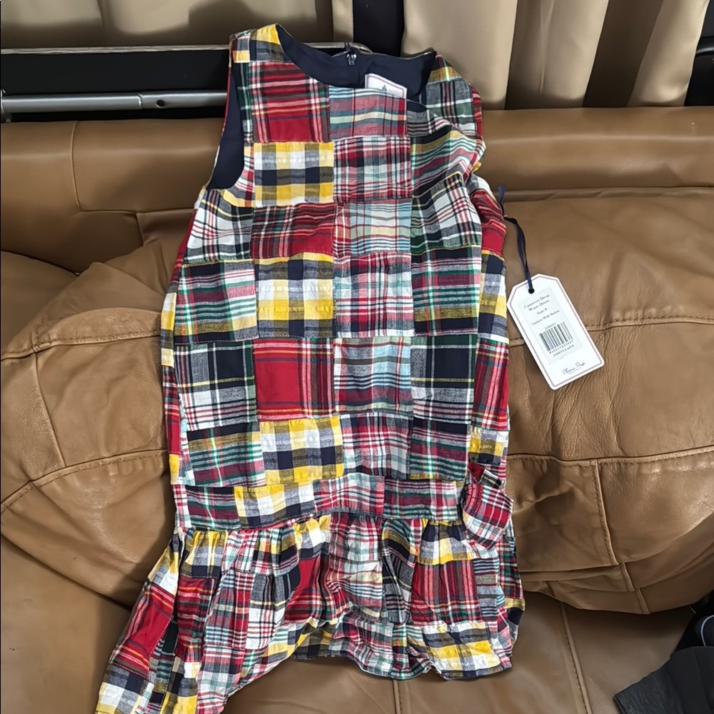 Plaid Drop Waist Sleeveless Dress